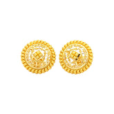 22k Yellow Gold Filigree Medium Earrings with gold weight of 6.11g